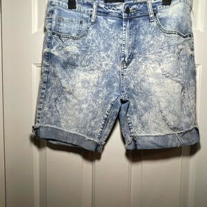 Aeropostale Light Blue Distressed Jean Shorts